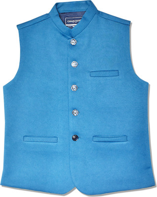 Charchit Sleeveless Solid Boys Jacket