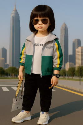 PLATINUMCARTZ Full Sleeve Colorblock Girls Jacket