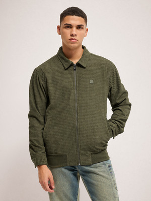 THE BEAR HOUSE Full Sleeve Self Design Men Jacket