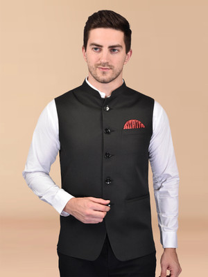 Divastri Sleeveless Solid Men Jacket