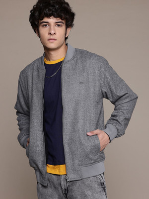 Roadster Full Sleeve Self Design Men Jacket
