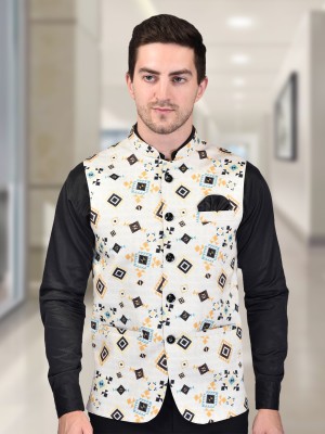 Svatantra Sleeveless Printed Men Jacket