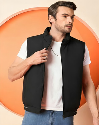 MAYKR Sleeveless Solid Men Jacket