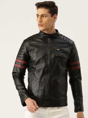 Leather Retail Full Sleeve Solid Men Jacket