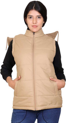 TRANDT DUDE Sleeveless Self Design Women Jacket
