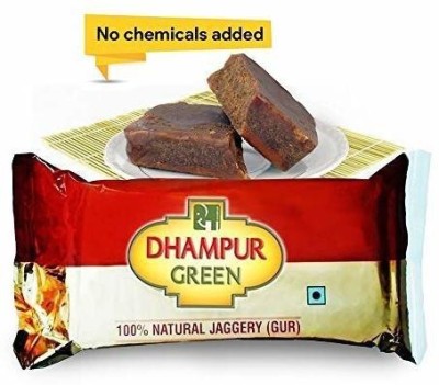 Dhampur Natural Pure Jaggery Gur|Gud from Sugarcane - Chemical Free (Pack of 12 - 220g each) Block Jaggery(2.64 kg, Pack of 12)