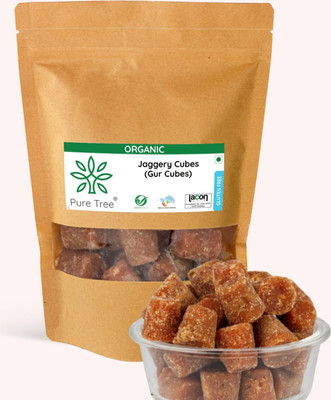 Pure Tree Certified Organic | Jaggery Cubes | Gur Cube | Desi Gud | Traditional Sweets Cubes Jaggery(400 g)