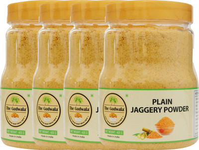 THE GUDWALA Plain Jaggery Powder Powder Jaggery(400 g, Pack of 4)