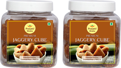 Prasatti Hrsita _Organic Jaggery Cube Healthy Sugar Subsitute ( Pack 1 ) Cubes Jaggery(450 g, Pack of 2)