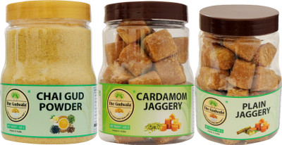 THE GUDWALA Healthy Morning Set Powder + Block Jaggery(400 g, Pack of 3)