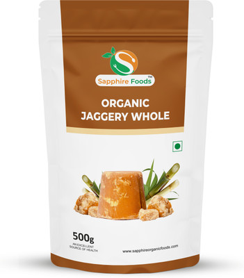 Sapphire Foods Organic Jaggery / Gur Whole Block Jaggery(500 g)
