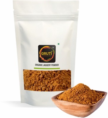 GRUTI Organic Jaggery Powder - 250 Gram, Pack Of 1 | No Preservatives | ZipLock Packed Powder Jaggery(250 g)