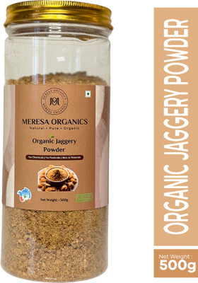 Meresa Organics Organic, Unrefined & Unadulterated Sweetener, Gur / Powder Jaggery(500 g)