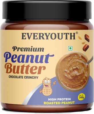 everyouth Premium Peanut Butter Chocolate Crunchy |26g Protein|Zero Cholesterol| 340 g