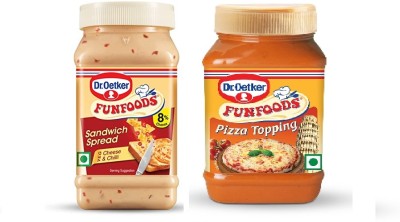 FUNFOODS PIZZA TOPPING + CHEESE N CHILLI 250 g(Pack of 2)