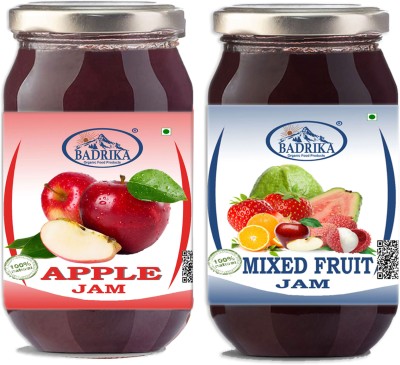 Badrika Pahari Apple and Mixed Fruit Jam Combo 1 kg(Pack of 2)