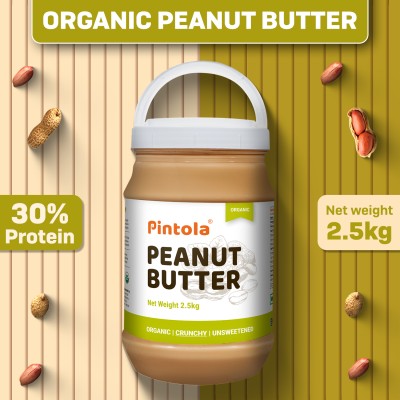 Pintola Organic Peanut Butter (Creamy) (Unsweetened)(2.5 kg)