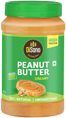 DiSano Natural Peanut Butter Creamy 1kg, Unsweetened, High Protein Peanut Butter(1 kg)