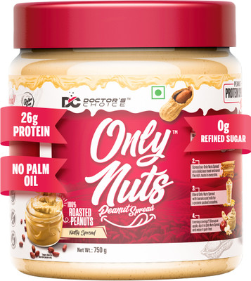 DOCTOR'S CHOICE High Protein Peanut Butter, Dark Chocolate Unsweetened Crunchy) (750 g)(750 g)