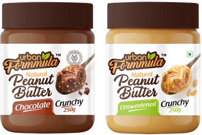 urban formmula Unsweetened + Chocolate Crunchy Peanut 500 g(Pack of 2)