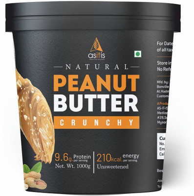 AS-IT-IS Nutrition Peanut Butter Crunchy (Natural & Unsweetened)(1 kg)