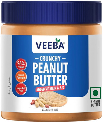 VEEBA Peanut Butter Crunchy | High Protein | Naturally Gluten Free| NO ADDED COLOUR(340 g)