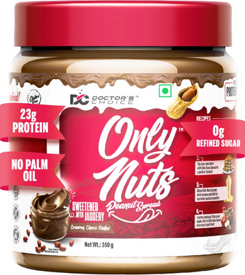 DOCTOR'S CHOICE High Protein Peanut Butter, Dark Chocolate Creamy Spread Chocolate Fudge Creamy)(350 g)