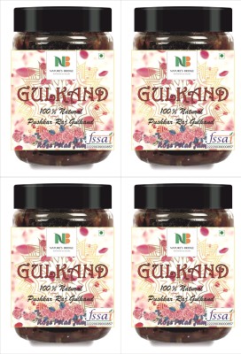 Nature's Bridge Natural Gulkand (400 Gm x 4 Jar) / Pushkar Raj Gulkand / Rose Petal Jam 1600 g(Pack of 4)