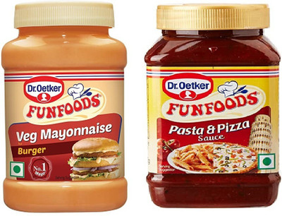 FUNFOODS by Dr. Oetker VEG. MAYONNAISE BURGER + PASTA & PIZZA(325 g, Pack of 2)