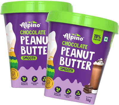 ALPINO Chocolate Peanut Butter Smooth(2 kg, Pack of 2)