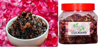 Natural Diet Damask Rose GulkandFresh Handmade Natural Gulab Gulkand with Kesar & Elaichi(400 g)