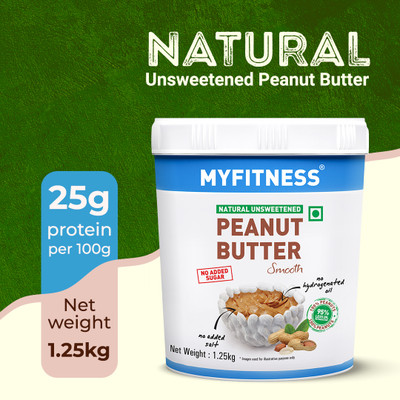 MYFITNESS Natural Peanut Butter (Smooth)(1250 g)