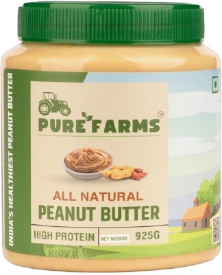 PURE FARMS All Natural, Single Ingredient Peanut Butter Keto-Friendly, Crunchy 925 g