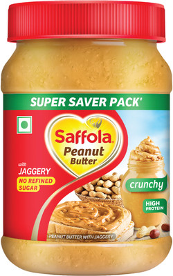 Saffola Peanut Butter with Jaggery, Crunchy, High Protein, No Refined Sugar(850 g)