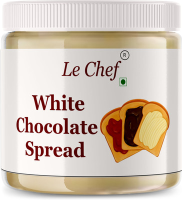 Le cHef White Chocolate Spread 350gm|Made with Low Fat Cocoa Butter|All Natural(350 g)