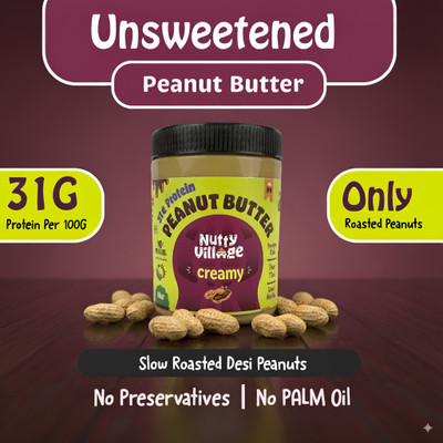 Nutty Village Unsweetened Creamy Peanut Butter(1000 g)