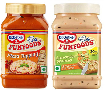 FUNFOODS by Dr. Oetker Pizza Topping 325 gm + Carrot Cucumber 250 gm Combo(575 g, Pack of 2)