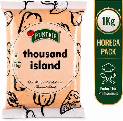 Funtrip Thousand Island Dressing | Creamy, Tangy Salad & Burger Spread(1 kg)