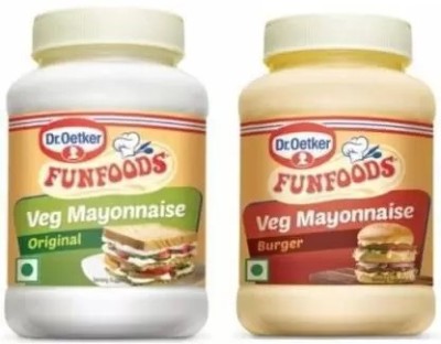 FUNFOODS VEG MAYONNAISE AND BURGER MAYO 249 g(Pack of 2)