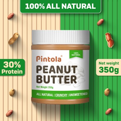 Pintola All Natural Peanut Butter (Crunchy) (Unsweetened)(350 g)