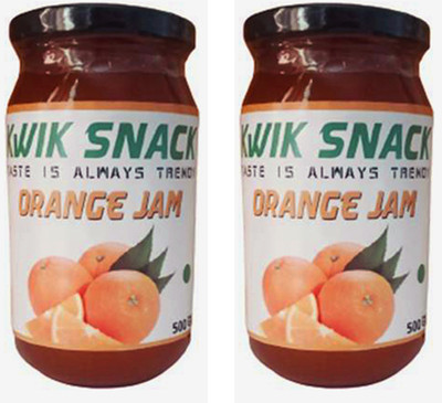 kwik snack COMBO PACK OF 2 ORANGE JAM(1000 g, Pack of 2)