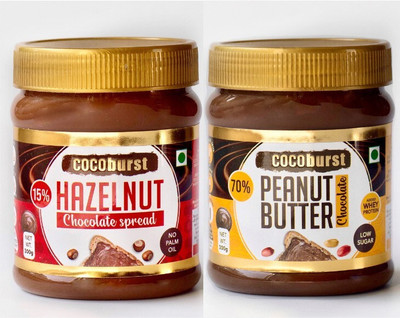 Jindal Cocoa Hazelnut Chocolate & Peanut Butter Chocolate Spread (pack of 2)(600 g, Pack of 2)