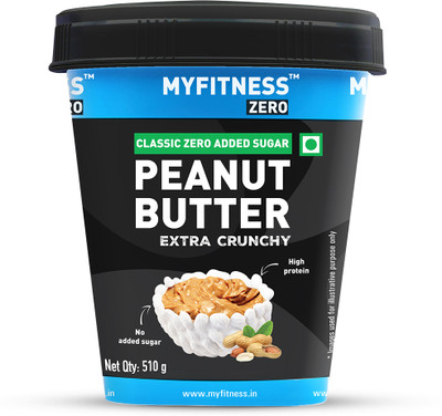 MYFITNESS Zero Classic Zero Added Sugar Peanut Butter Extra Crunchy(510 g)