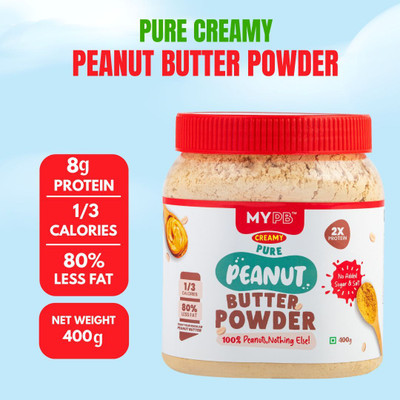 MYPB Pure Peanut Butter Powder (Unsweetened) (Creamy) (400 g)(400 g)