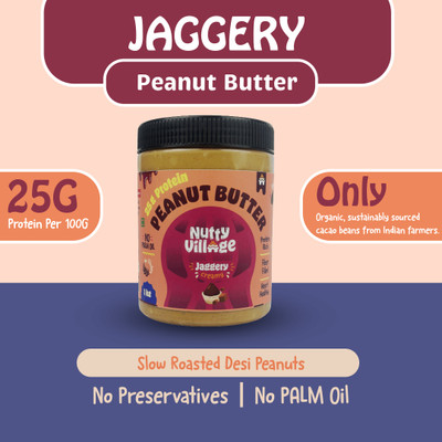 Nutty Village Jaggery Creamy Peanut Butter(1000 g)