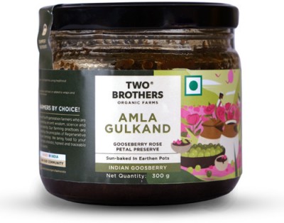 Two Brothers Organic Farms Amla Gulkand, Sweetness and Cooling of Gulkand , Vitamin C and Antioxidants(300 g)