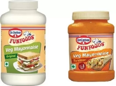 FUNFOODS VEG. MAYONNAISE ORIGINAL + TANDOORI 400 g(Pack of 2)