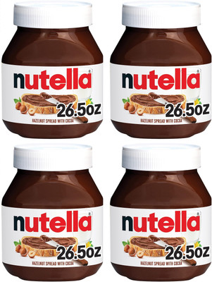 nutella Hazelnut Spread With Cocoa 750 g x Pack of 4(3000 g, Pack of 4)