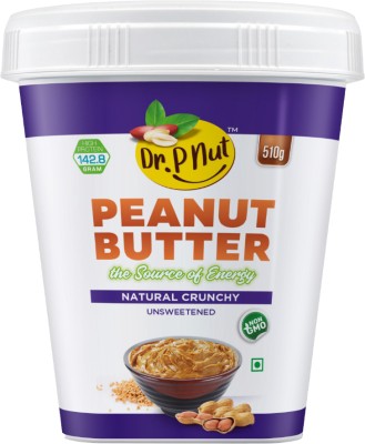 Dr. P Nut Natural Crunchy Peanut Butter | Healthy, Nutritious, and Delicious Spread(510 g)