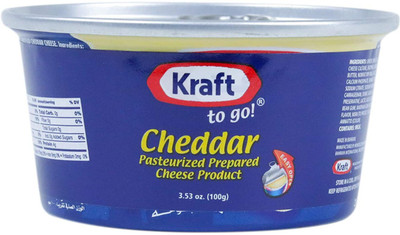 Kraft Processed Cheddar Cheese Pack of 2 x 100g(200 g, Pack of 2)